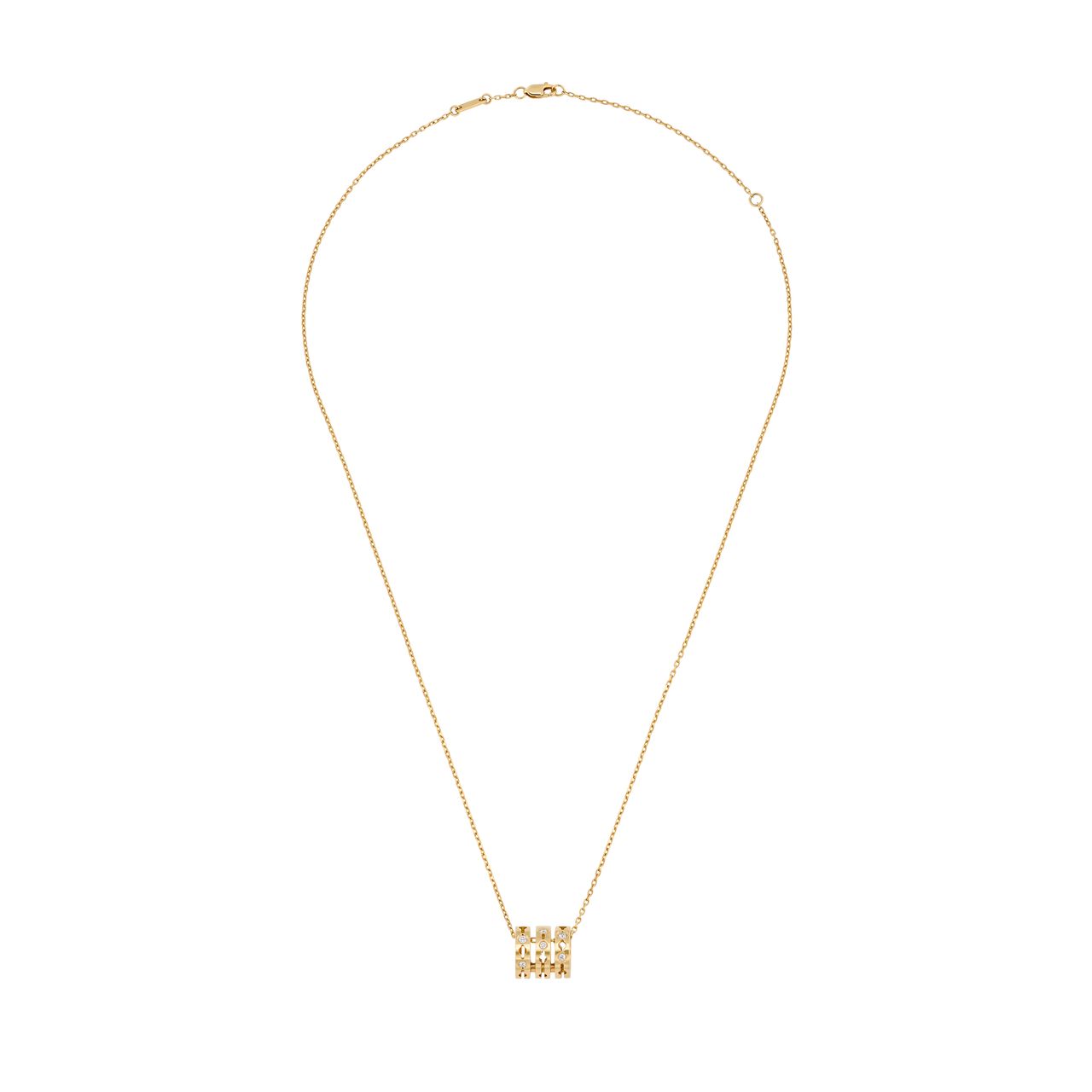 Dinh Van Pulse Yellow Gold and Diamond Necklace 628511 Front image number 0
